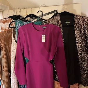 Express xs pink cocktail dress